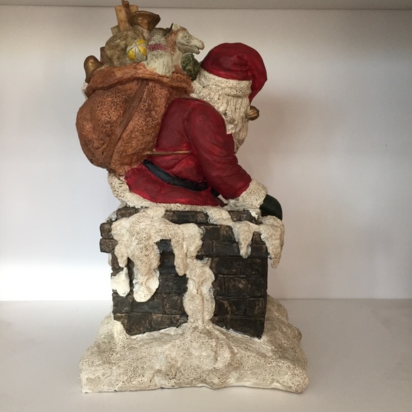 Santa Figure Antique Finish Resin 11 x 6 x 6 Holiday Christmas Décor Statue - Picture 4 of 8
